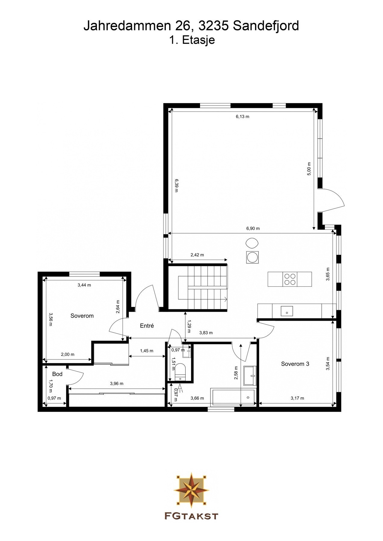 Plantegning 1.etasje Galleribilde