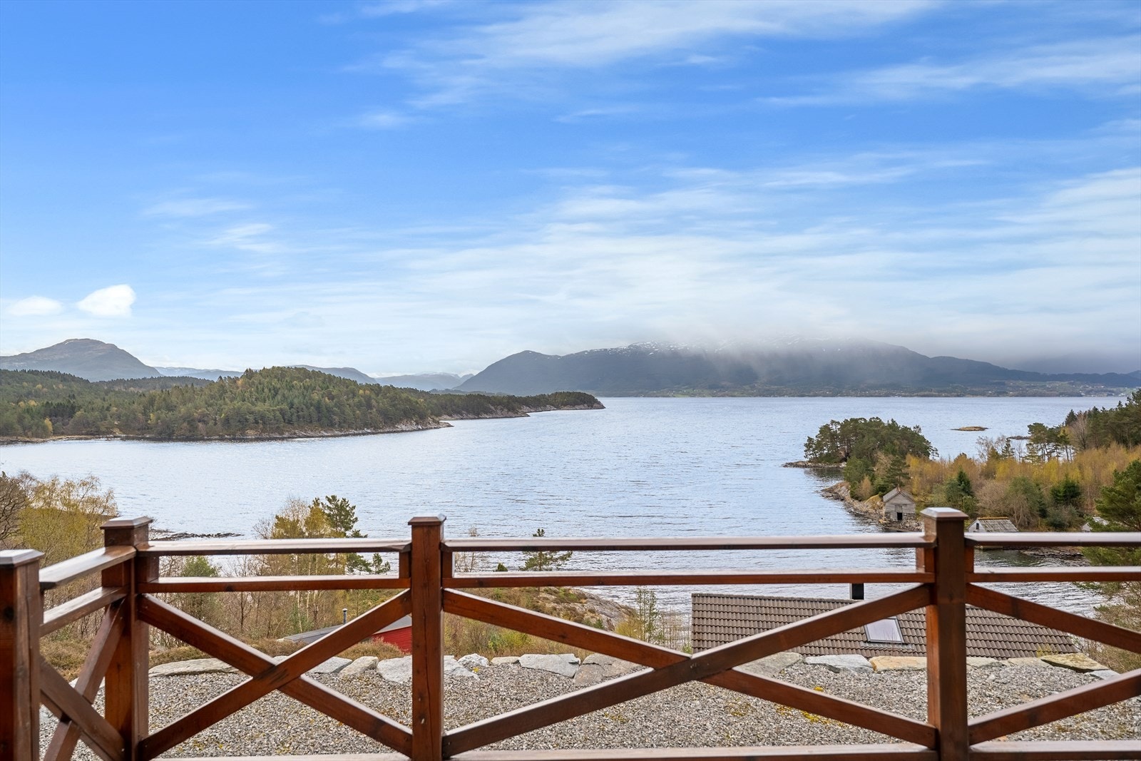 Panoramautsikt fra terrassen, retning sør Galleribilde