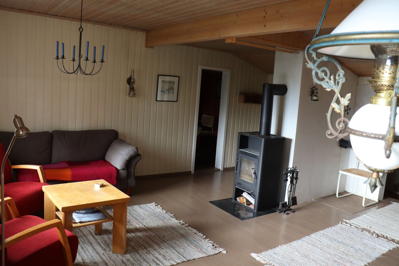 Stue med peisovn Galleribilde