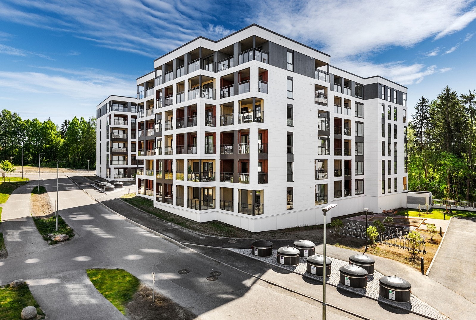 Bygg K består av 66 boligenheter, nyoppført i 2024 Galleribilde