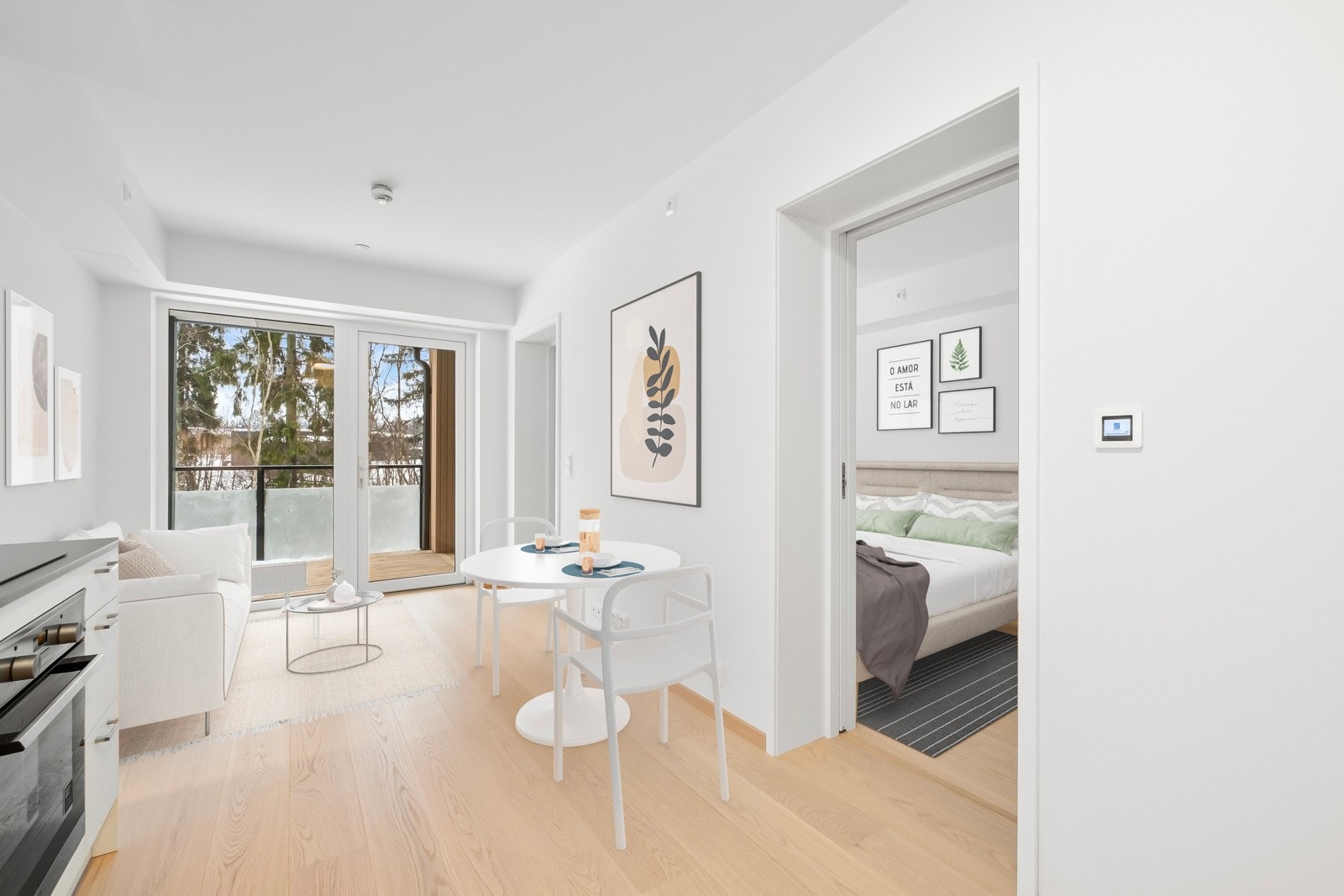 Velkommen til Døliringen 27, leilighet K302! Ny og moderne 2-roms leilighet i det populære prosjektet Vestskogen. Bildet er digitalt stylet. Galleribilde