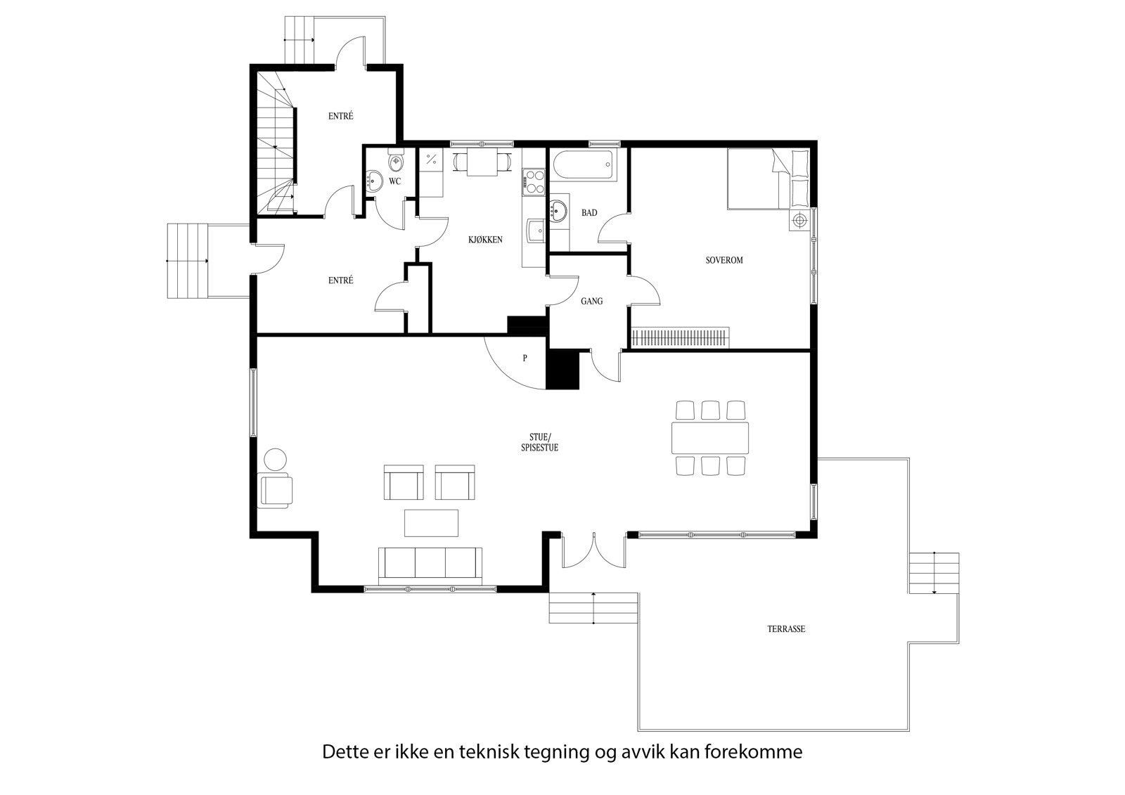 Plantegning 1. etasje Galleribilde