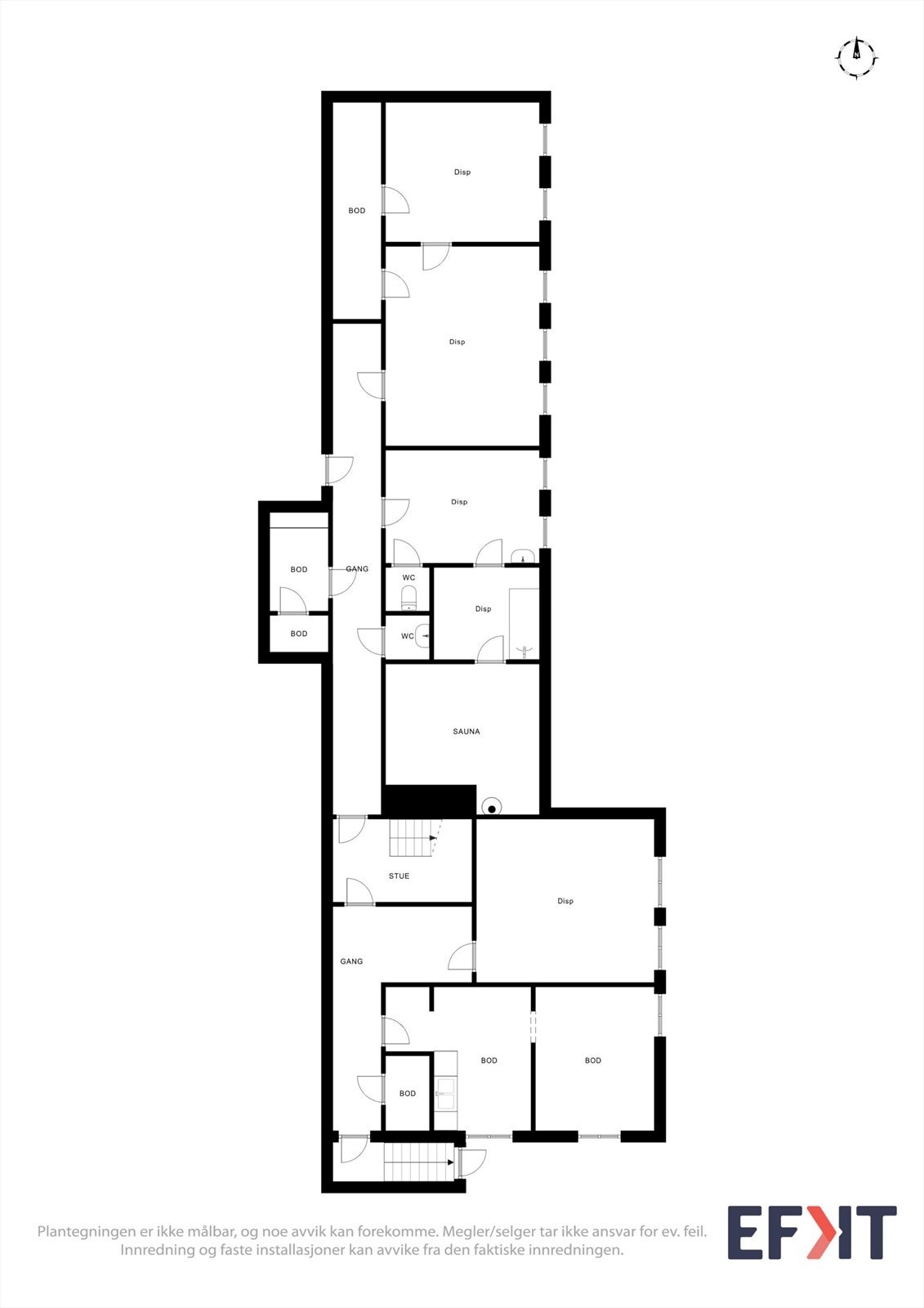 Plantegning kjeller. Galleribilde
