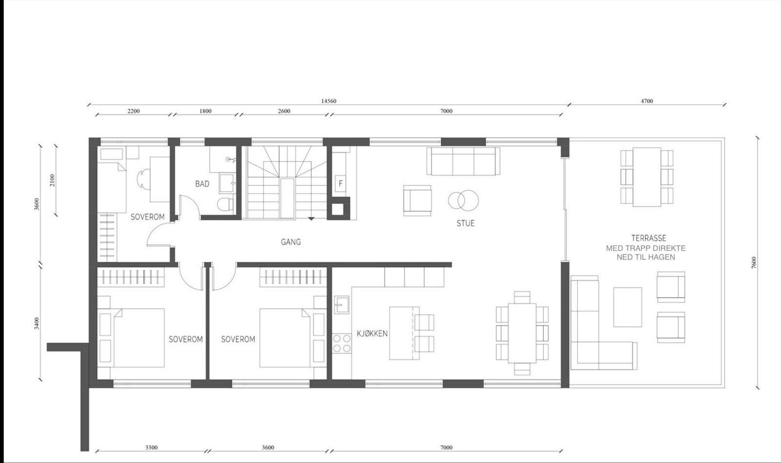 Plantegning 1.etg. Galleribilde