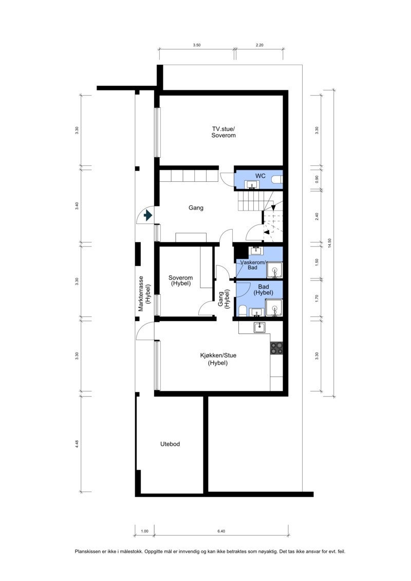 Plantegning inngangs-plan Galleribilde