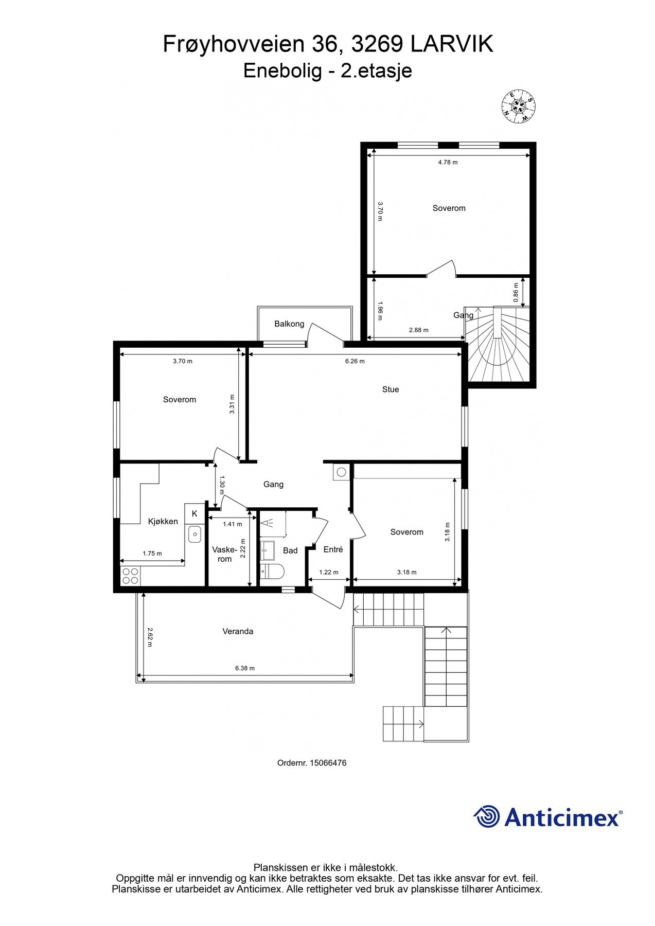 Plantegning 2.etg Galleribilde