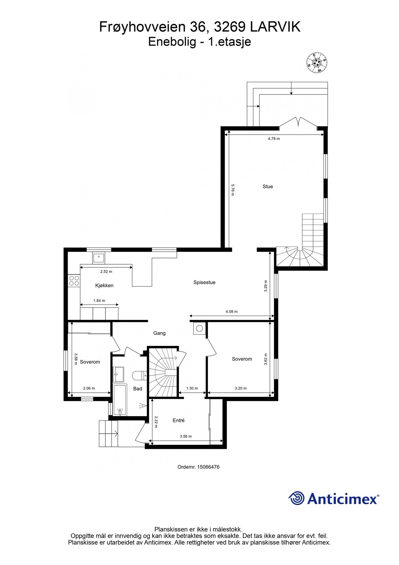 Plantegning 1.etg Galleribilde