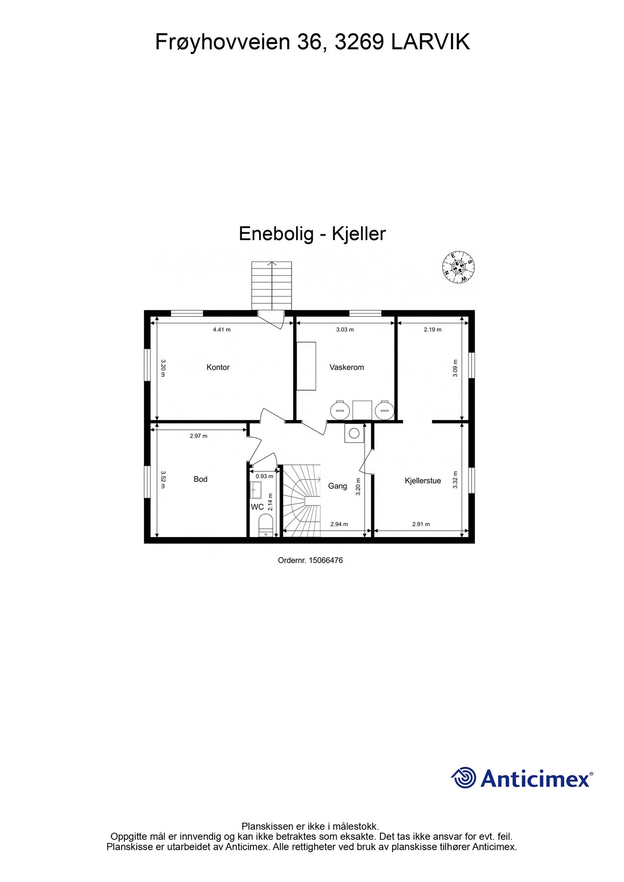 Plantegning kjeller Galleribilde