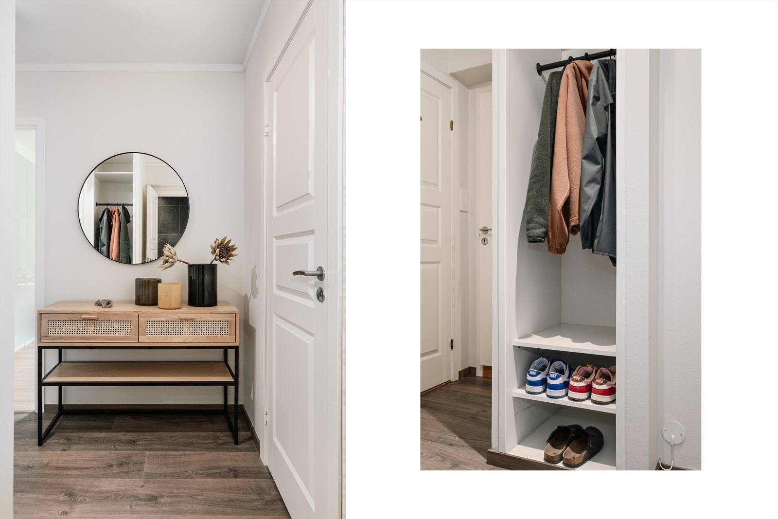 Fra entrèen har du adkomst til alle rom i leiligheten Galleribilde