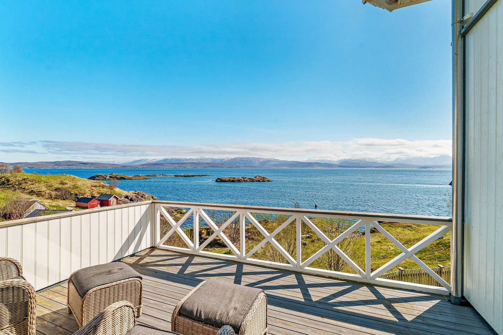 Sørvestvendt balkong - Ligger godt i le for vind og vær. Galleribilde