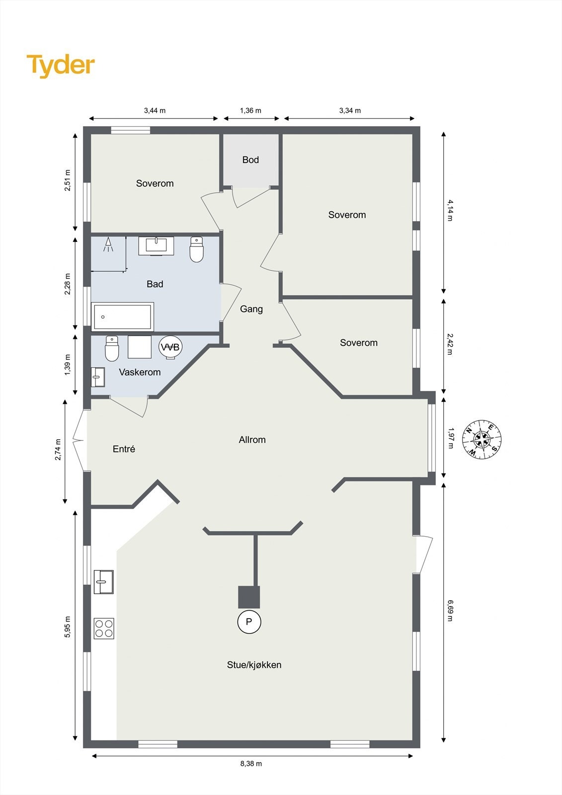 Plantegning 1. Etasje Galleribilde