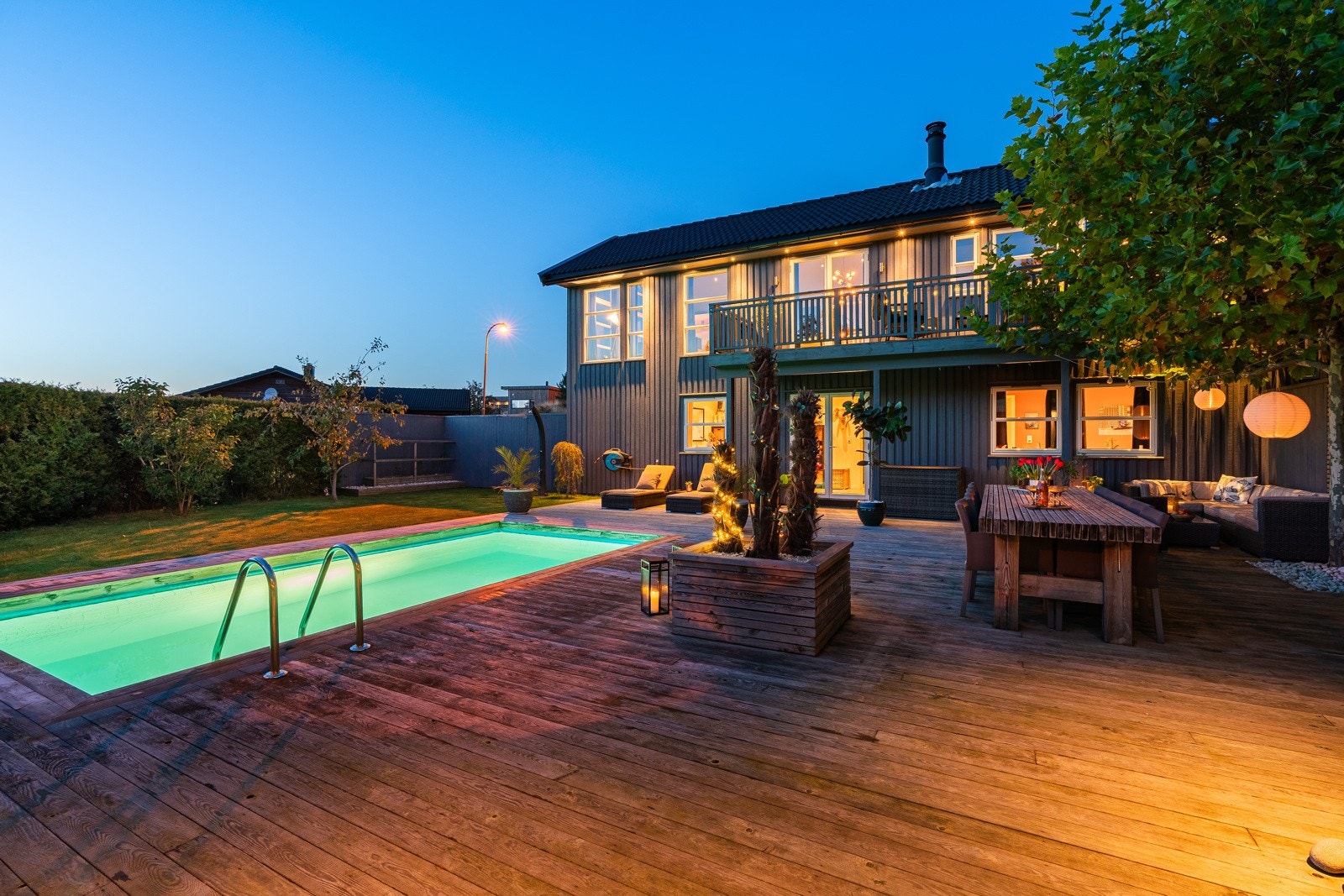 Fin utebelysning Galleribilde