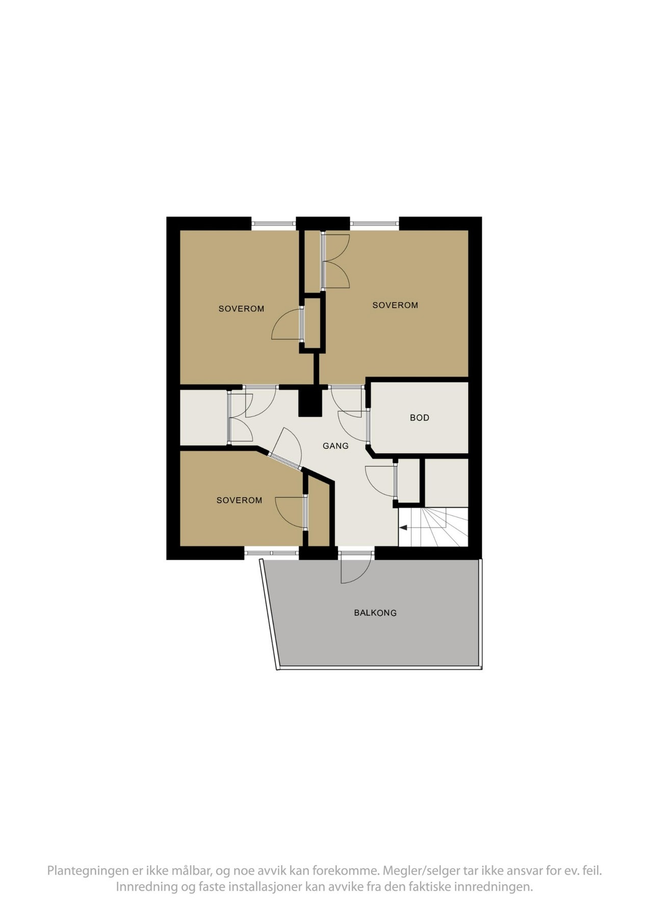 Planskisse - Loft. Galleribilde