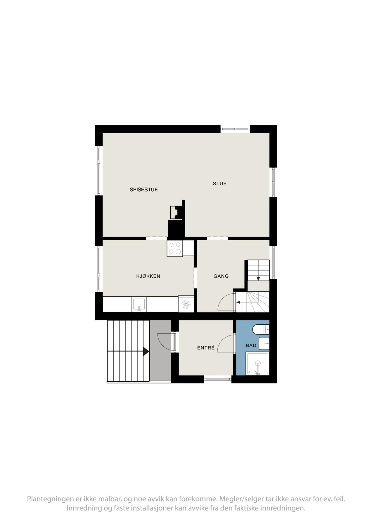 Planskisse - Hovedetasje. Galleribilde