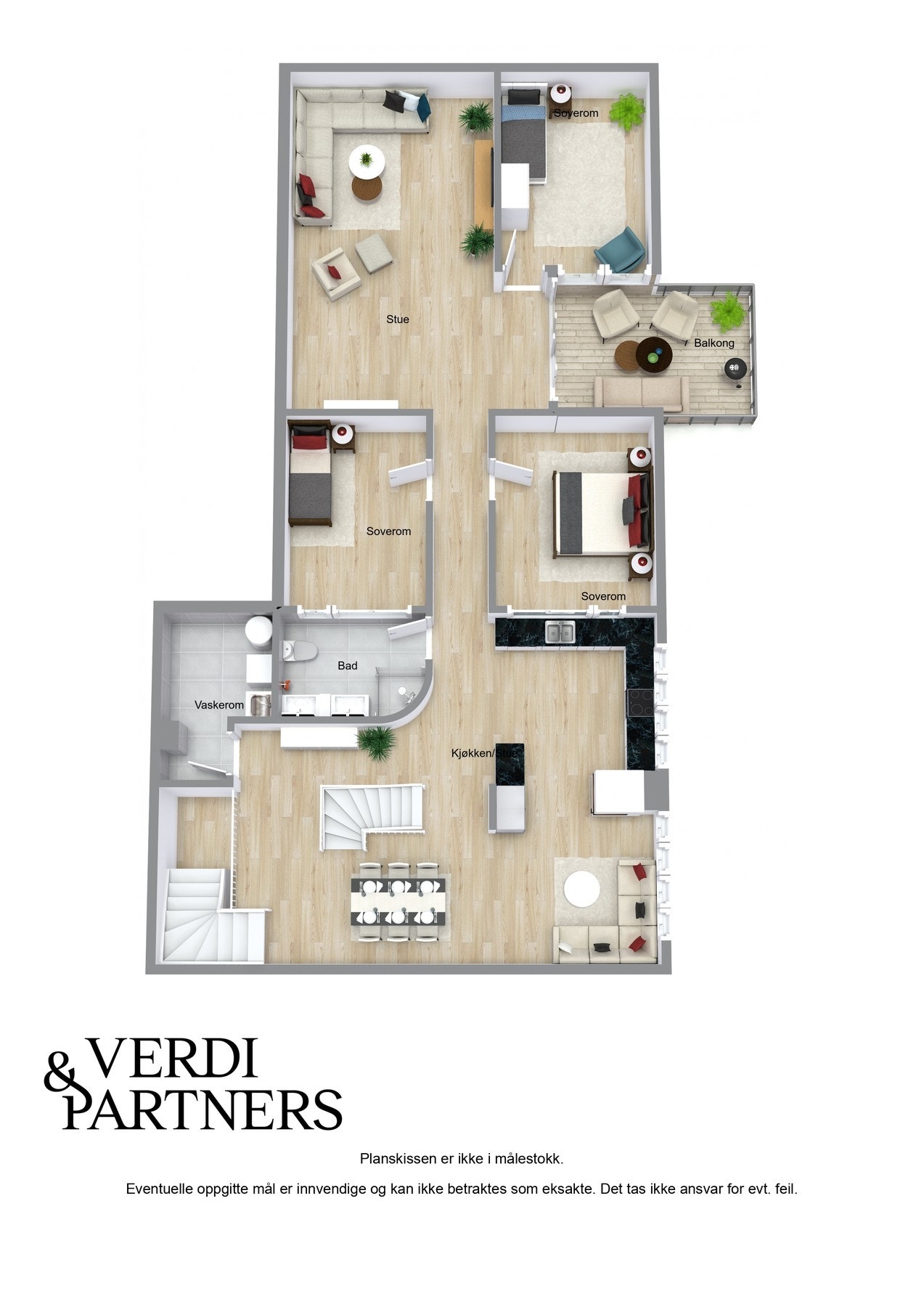 Plantegning hovedetasje Galleribilde