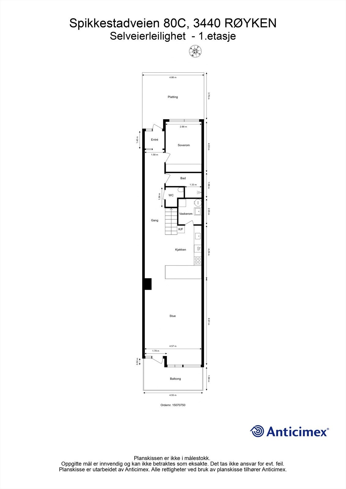 Plantegning 1.etg Galleribilde