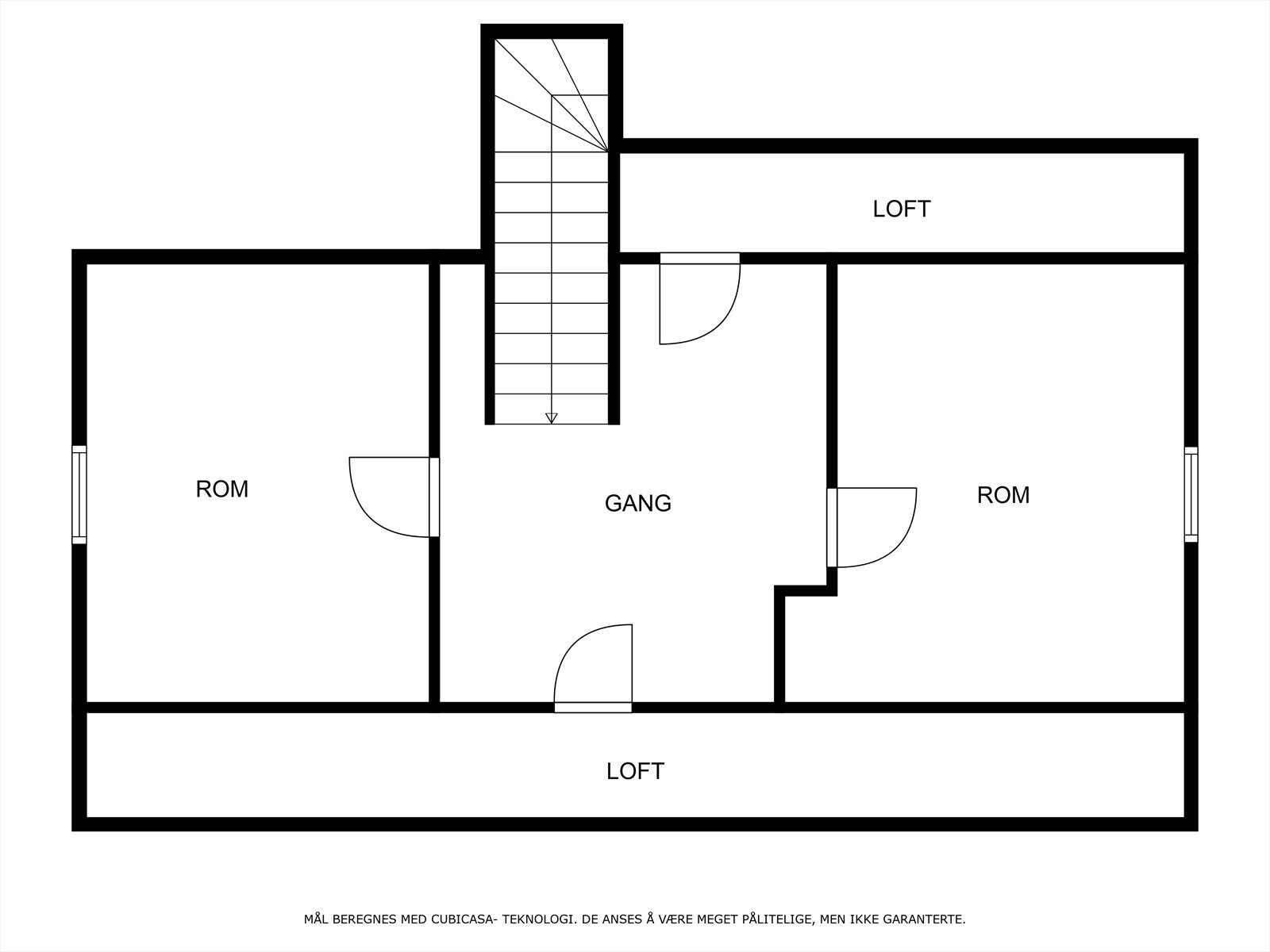 Plantegning loftsetasje. Galleribilde
