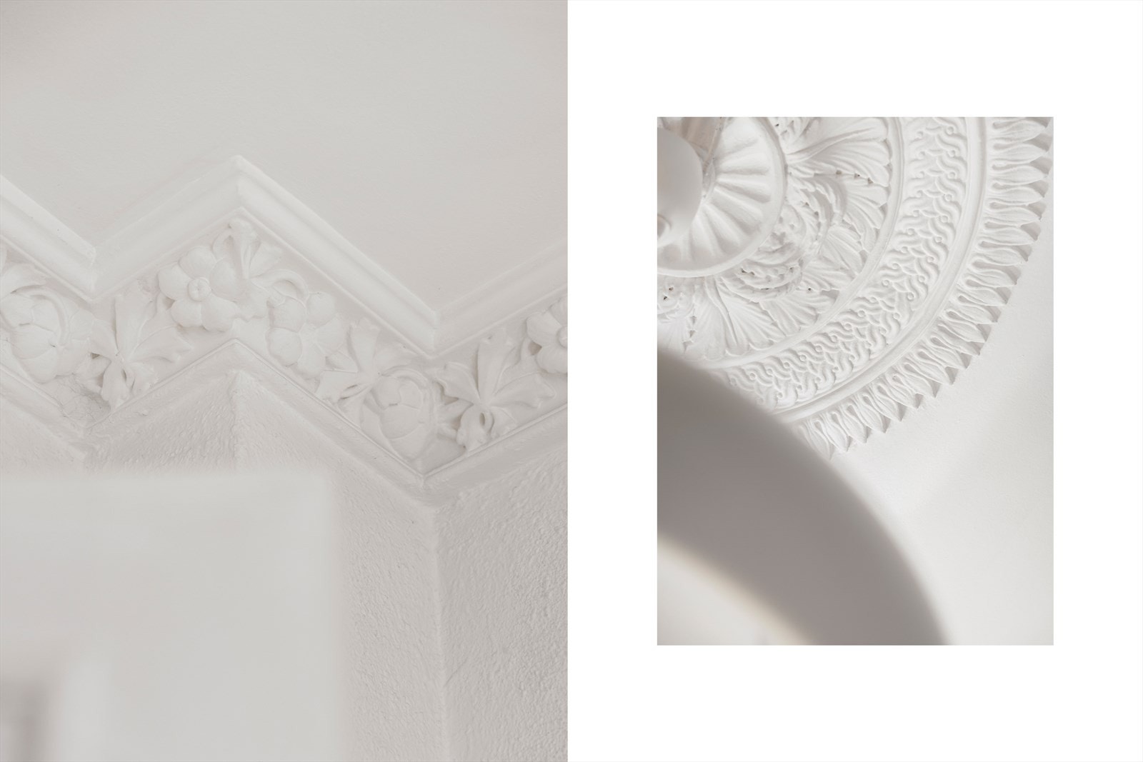 Leiligheten har klassiske detaljer som stukkatur og takrosett, noe som gir rommene både eleganse og karakter. Galleribilde