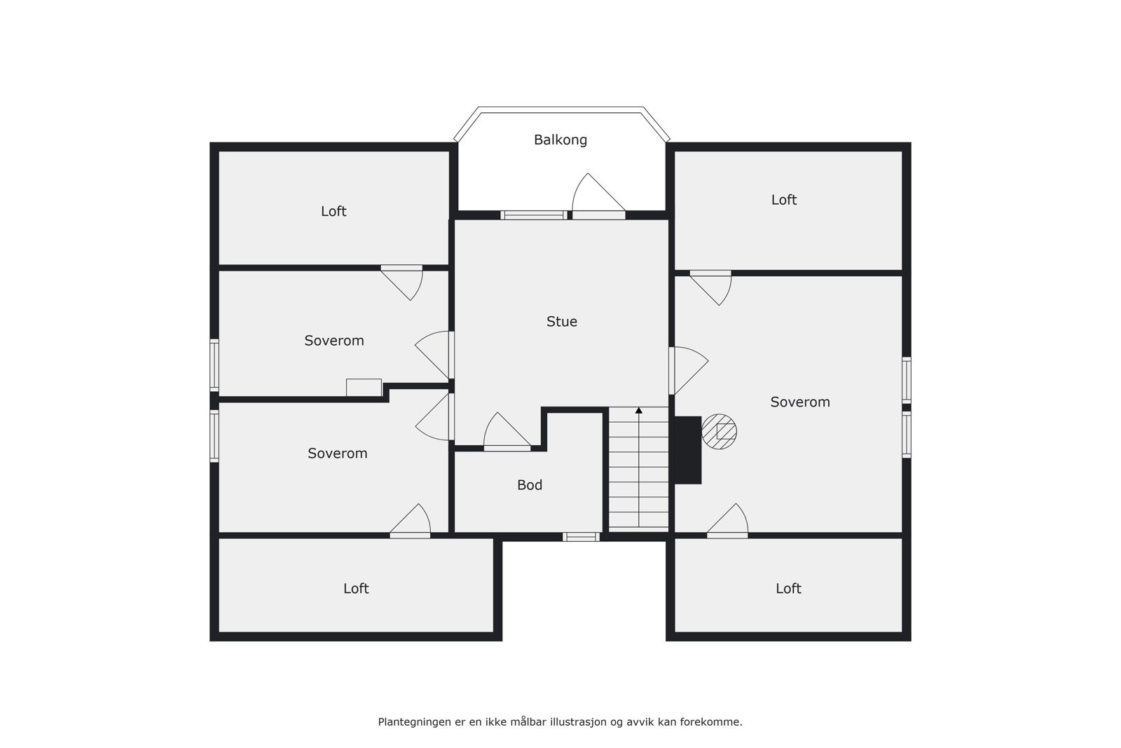 Plantegning 2. etasje Galleribilde