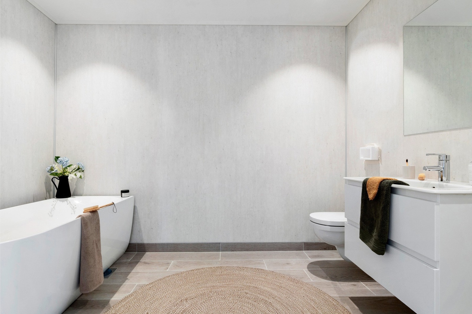 Begge badene er på over 8 kvm Galleribilde