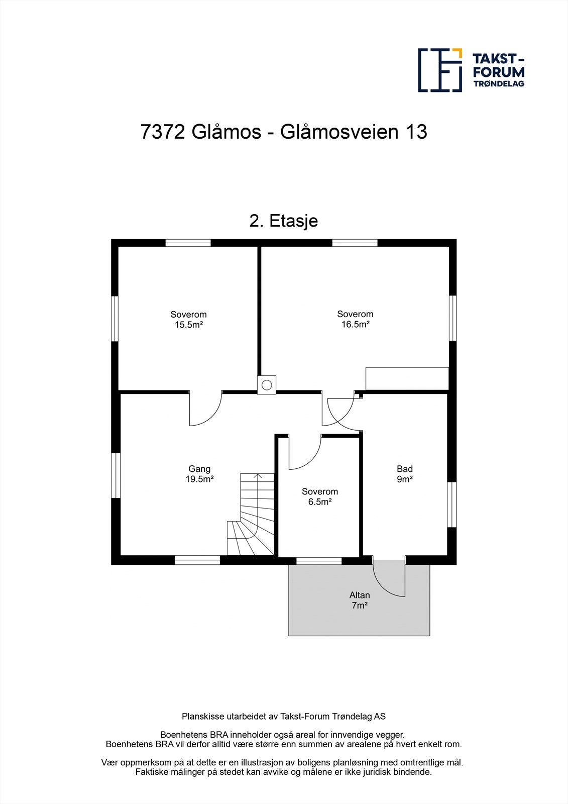 Plantegning 2. etasje Galleribilde