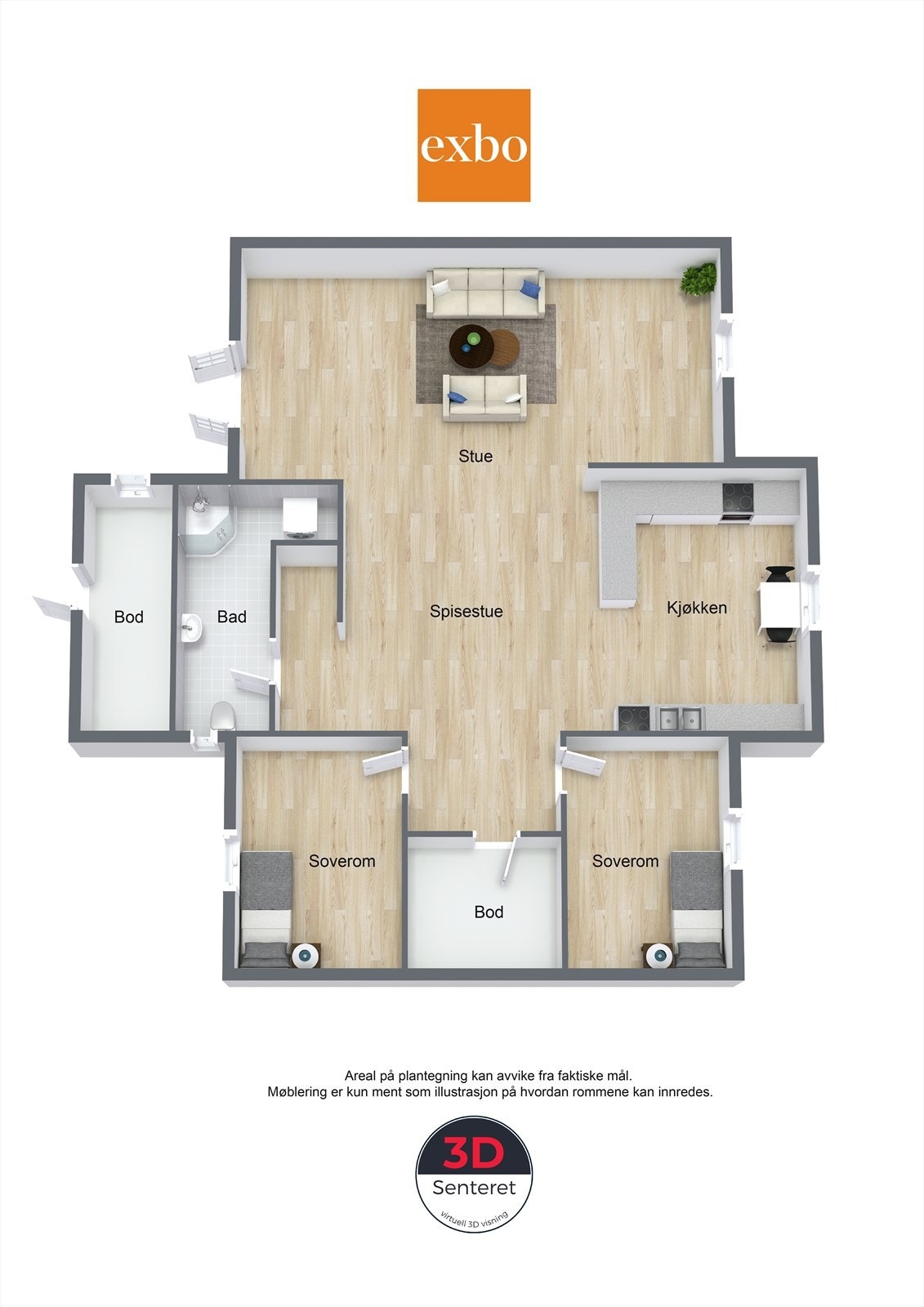 Plantegning 1 etg. Galleribilde