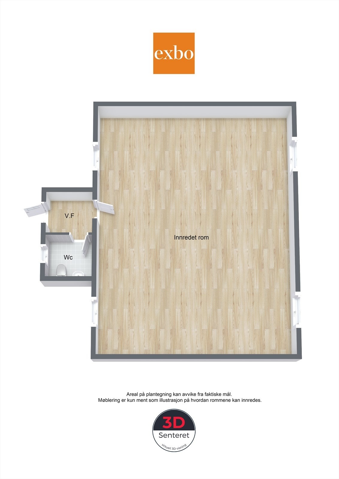 Plantegning loftsetasje. Galleribilde