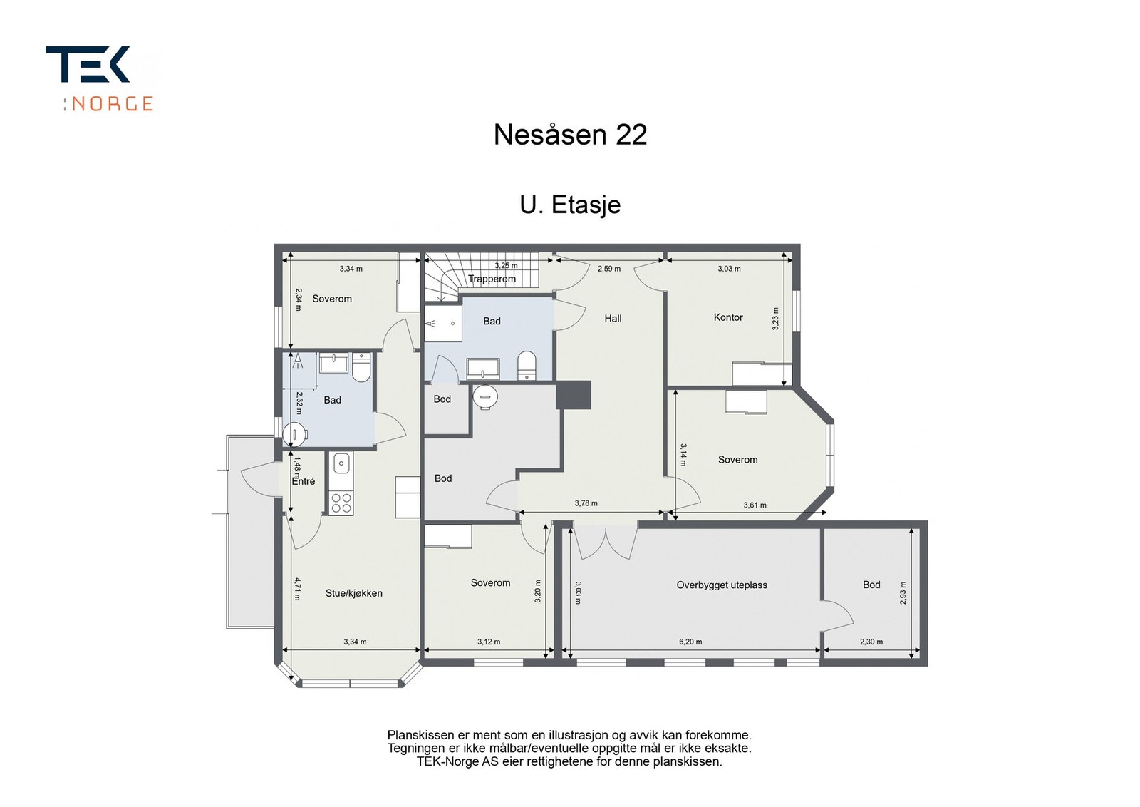 Planskisse, Nesåsen 22, Underetasje Galleribilde