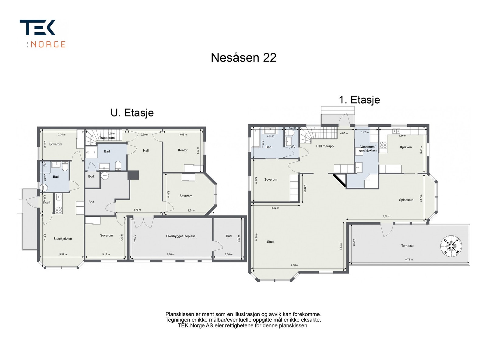 Planskisser, Nesåsen 22, Nesbru Galleribilde