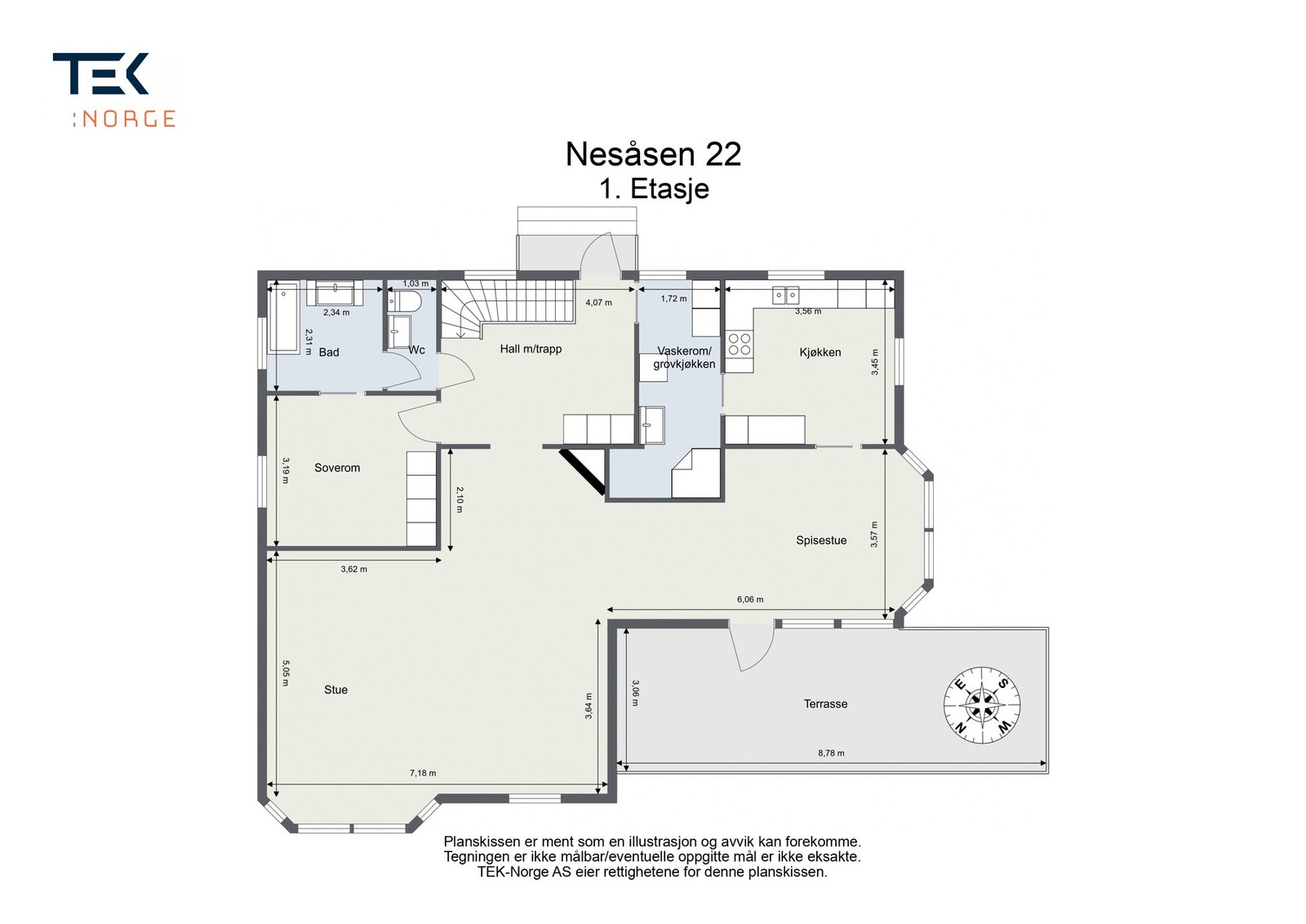 Planskisse, Nesåsen 22, 1. etasje Galleribilde