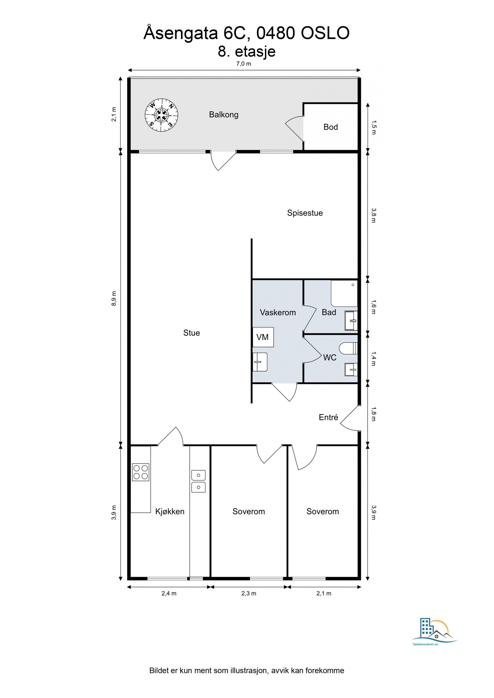 Boligen er av meget god størrelse. Galleribilde