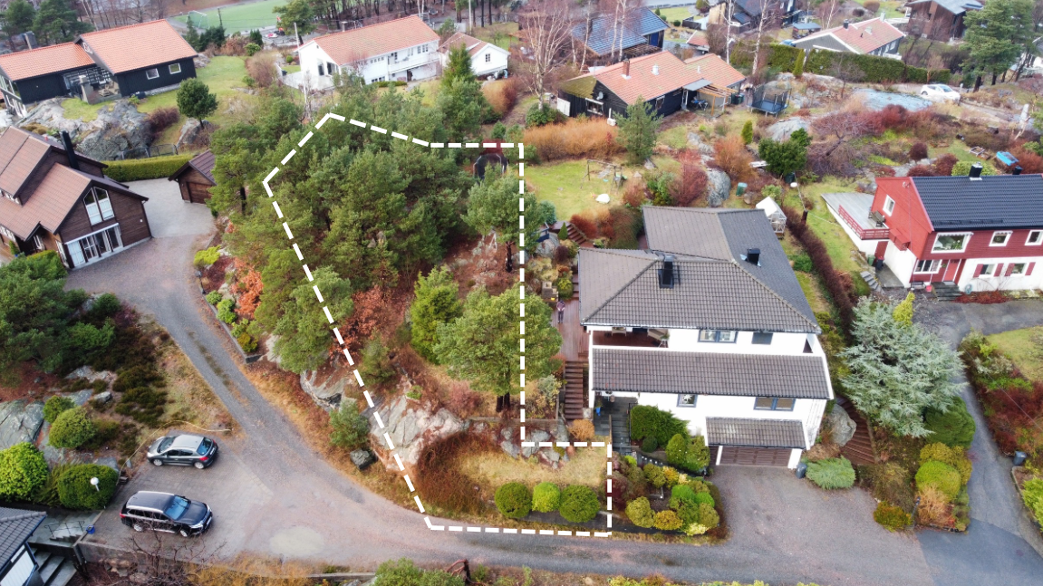 Omtrentlig tomtegrense. Galleribilde