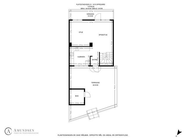 Takstmanns plantegning - 1.etasje Galleribilde