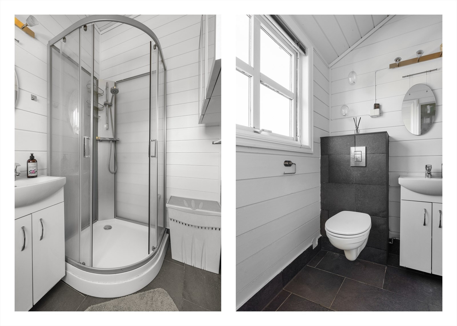 Eier opplyser at badet på loftet er fra 2009 og har varmekabler i gulvet. For mer informasjon se punkt om "ferdigattest". Galleribilde