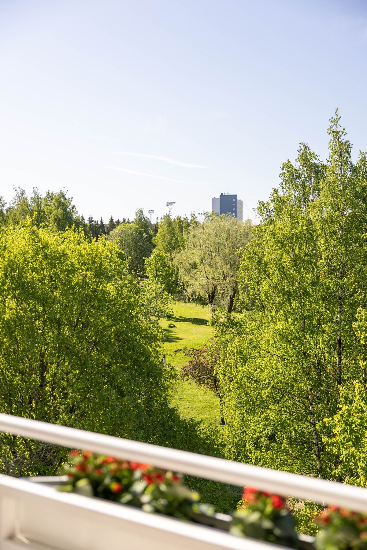 Herfra er det grønn og frodig utsikt over nærområdet. Galleribilde