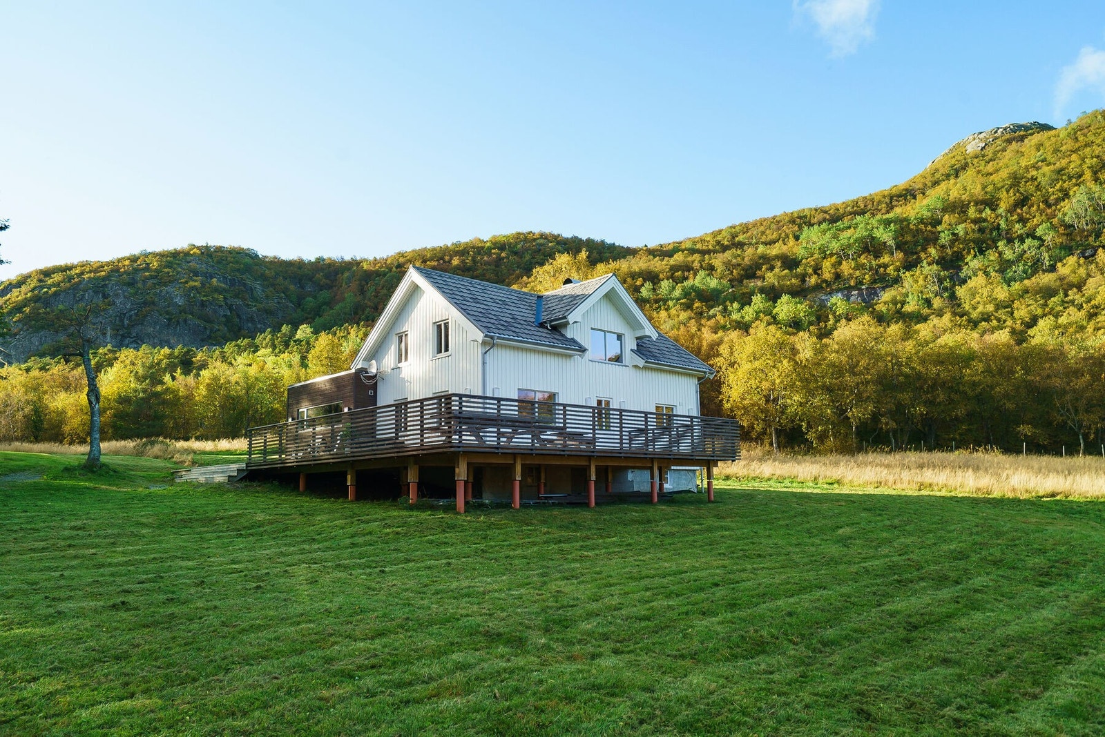 Boligen har flott fasade. Galleribilde