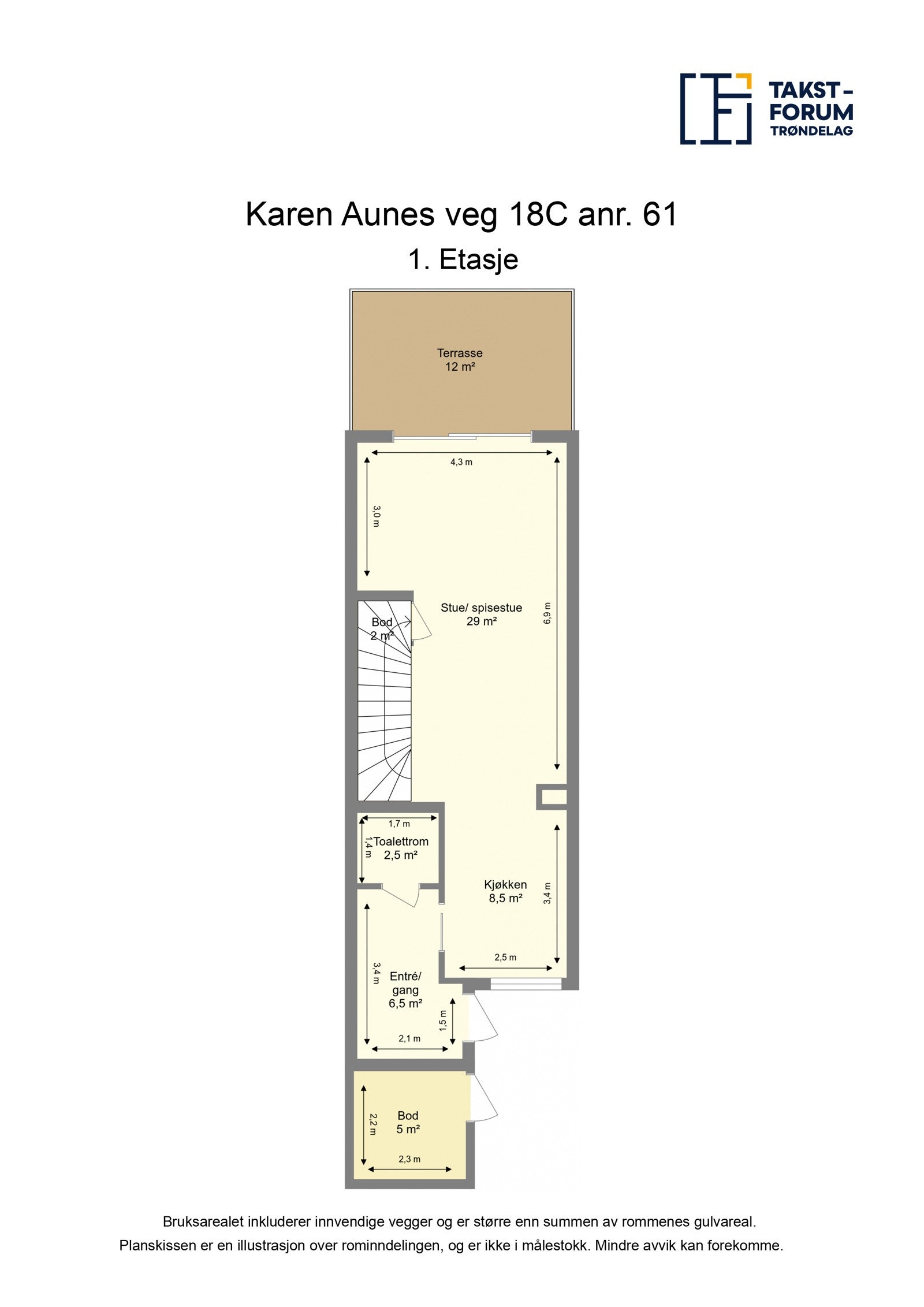 Plantegning 1. etasje. Galleribilde