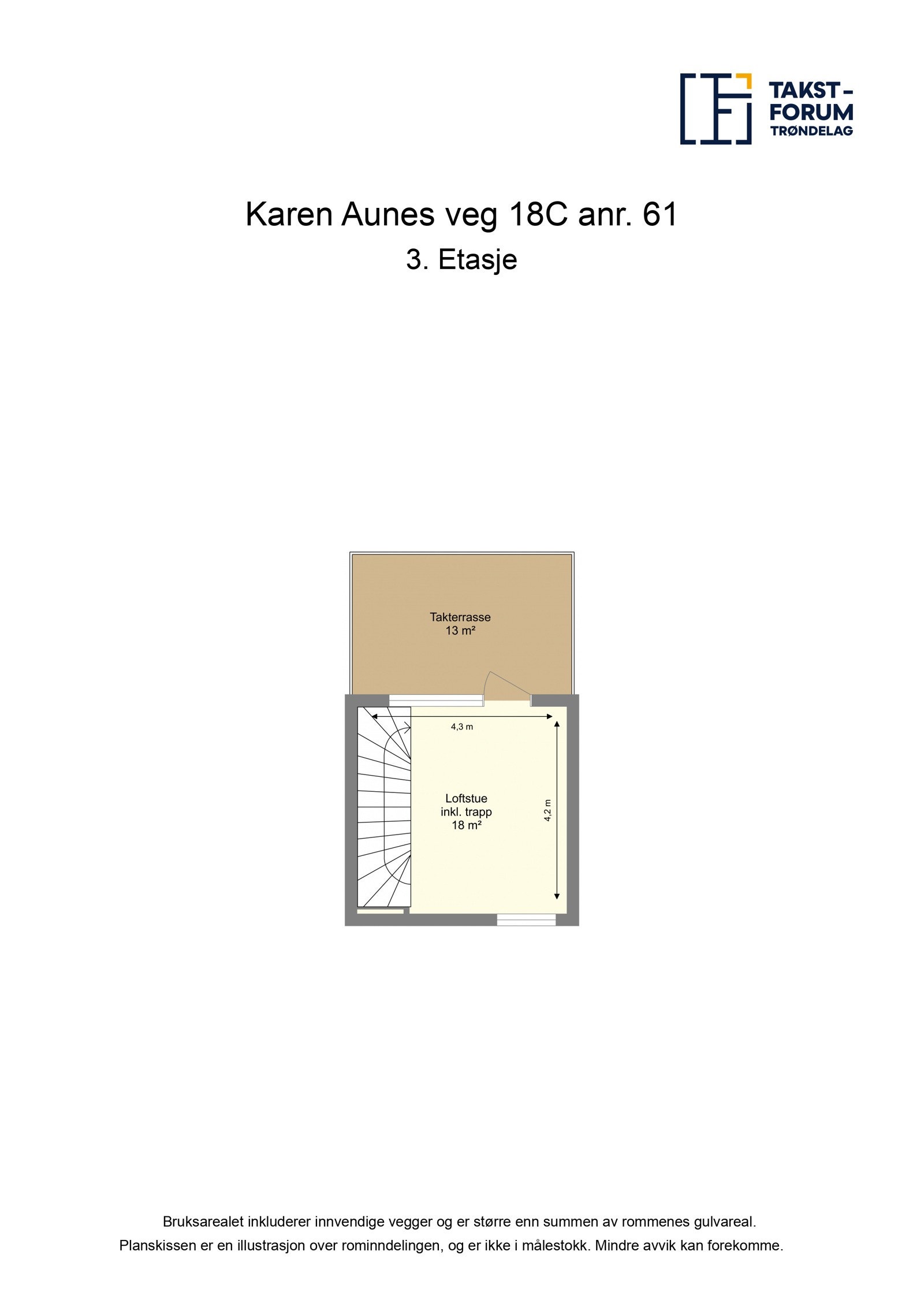 Plantegning 3. etasje. Galleribilde