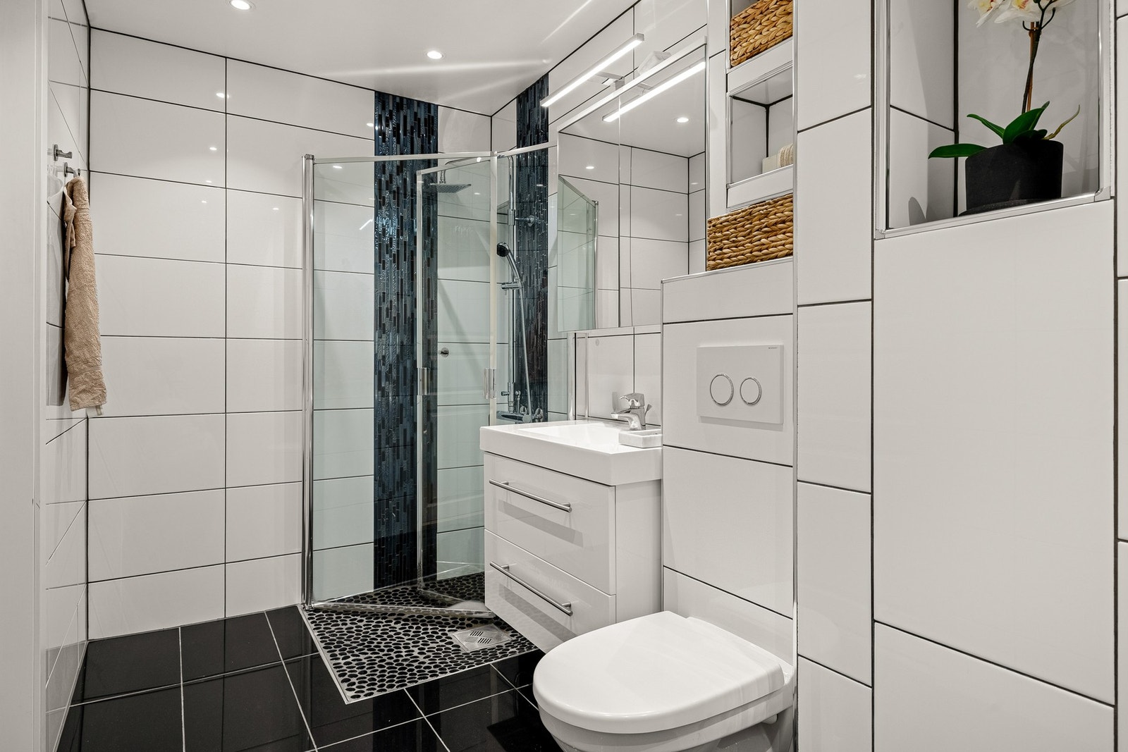 Det er varmekabler i gulvet for ekstra komfort. Galleribilde