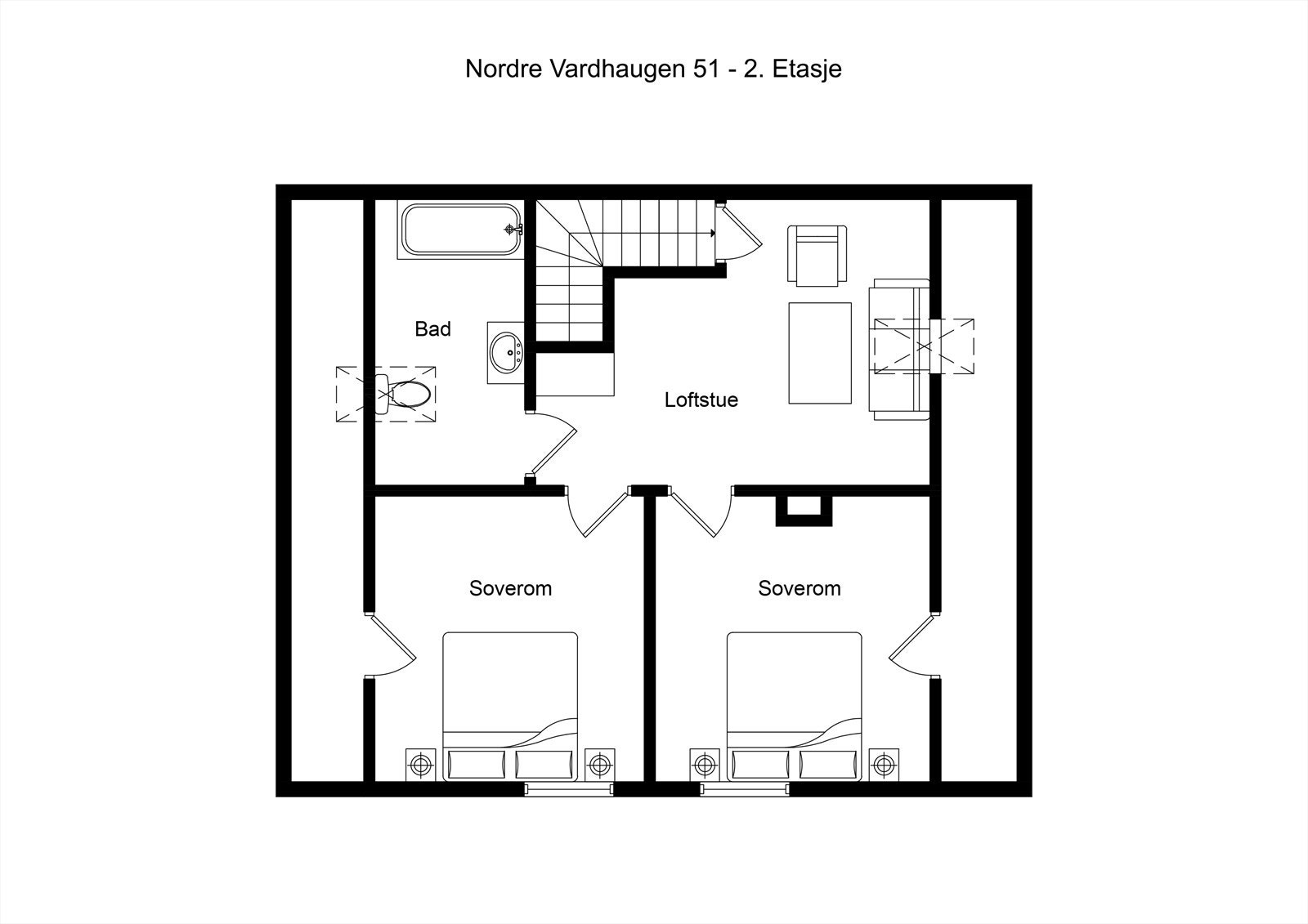 Plantegning 2. etasje Galleribilde