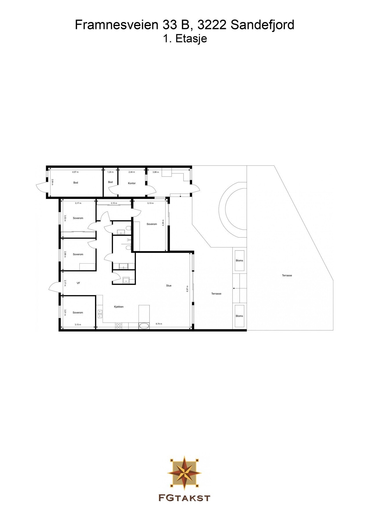 Plantegning 1.etasje Galleribilde