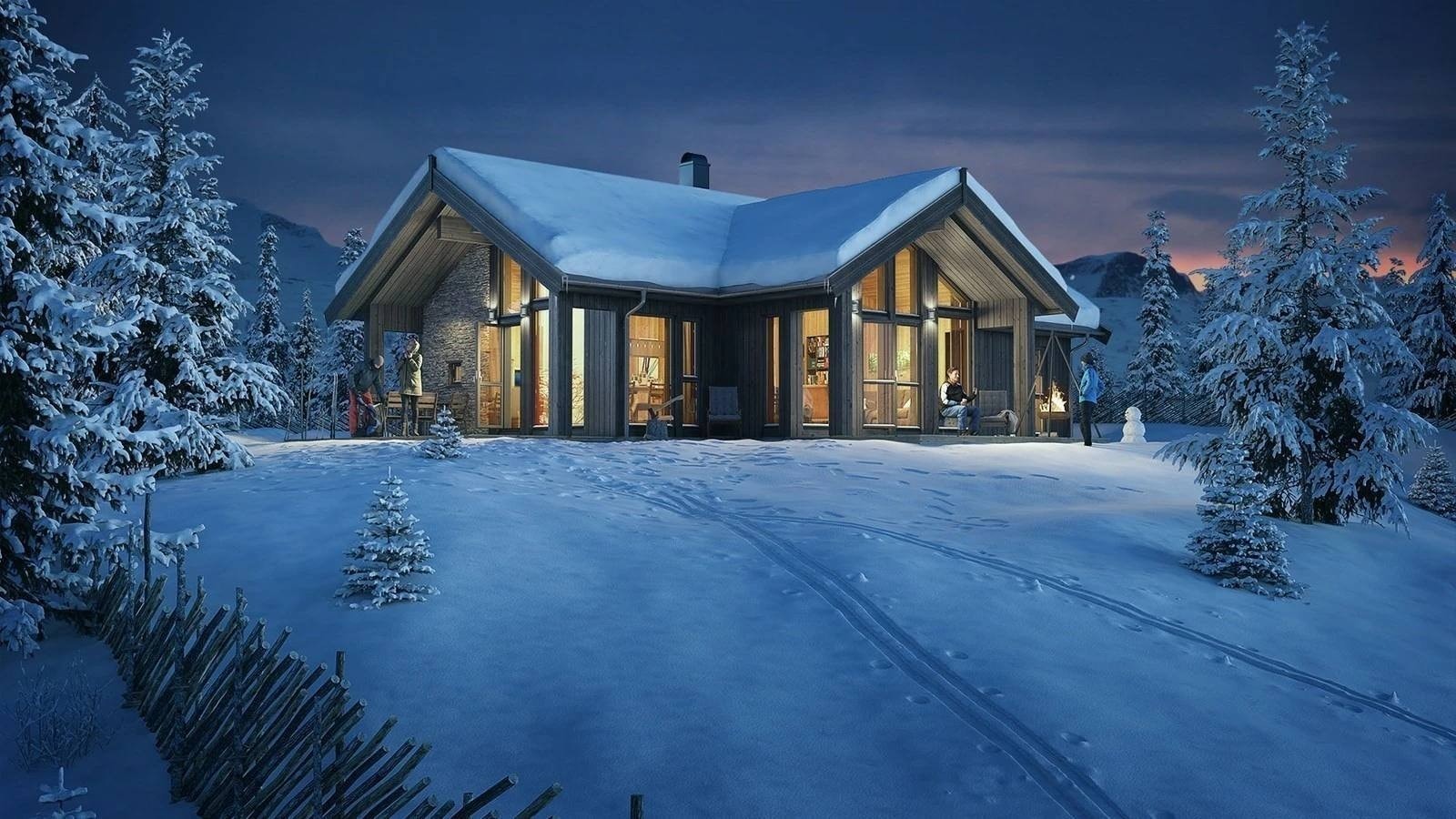 Prosjektert Bergstua på Høgefjell\Lifjell Galleribilde