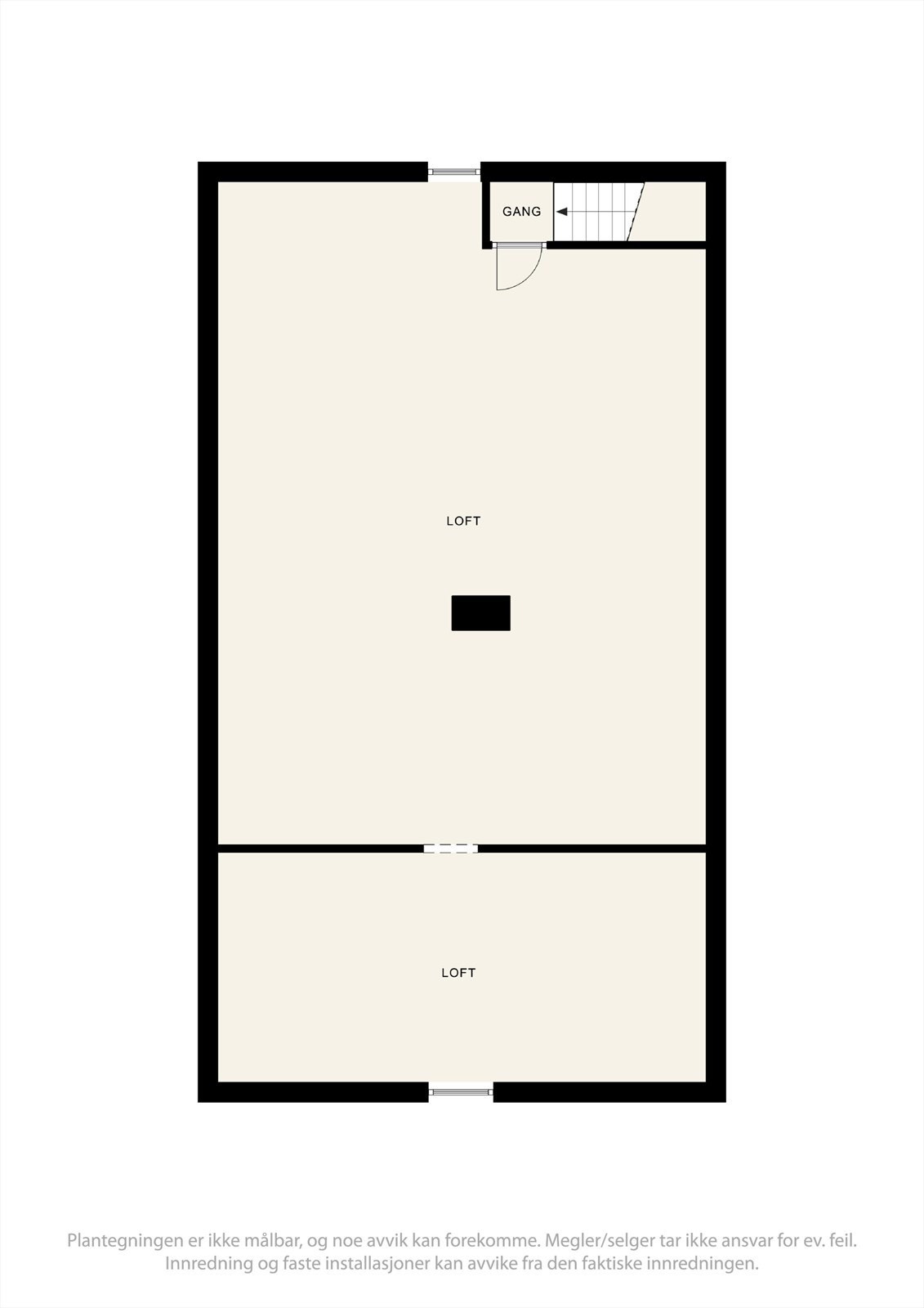 Plantegning - Uinnredet loft Galleribilde