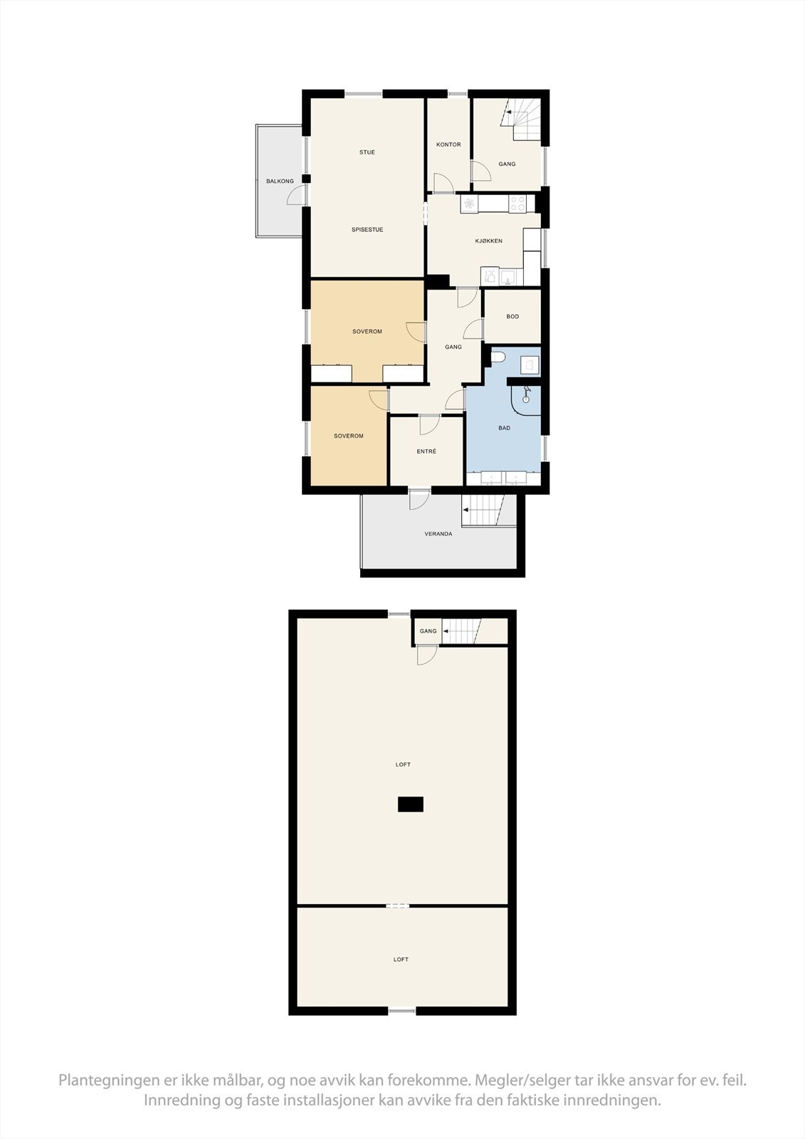 Plantegninger - 2.etg. og loft Galleribilde