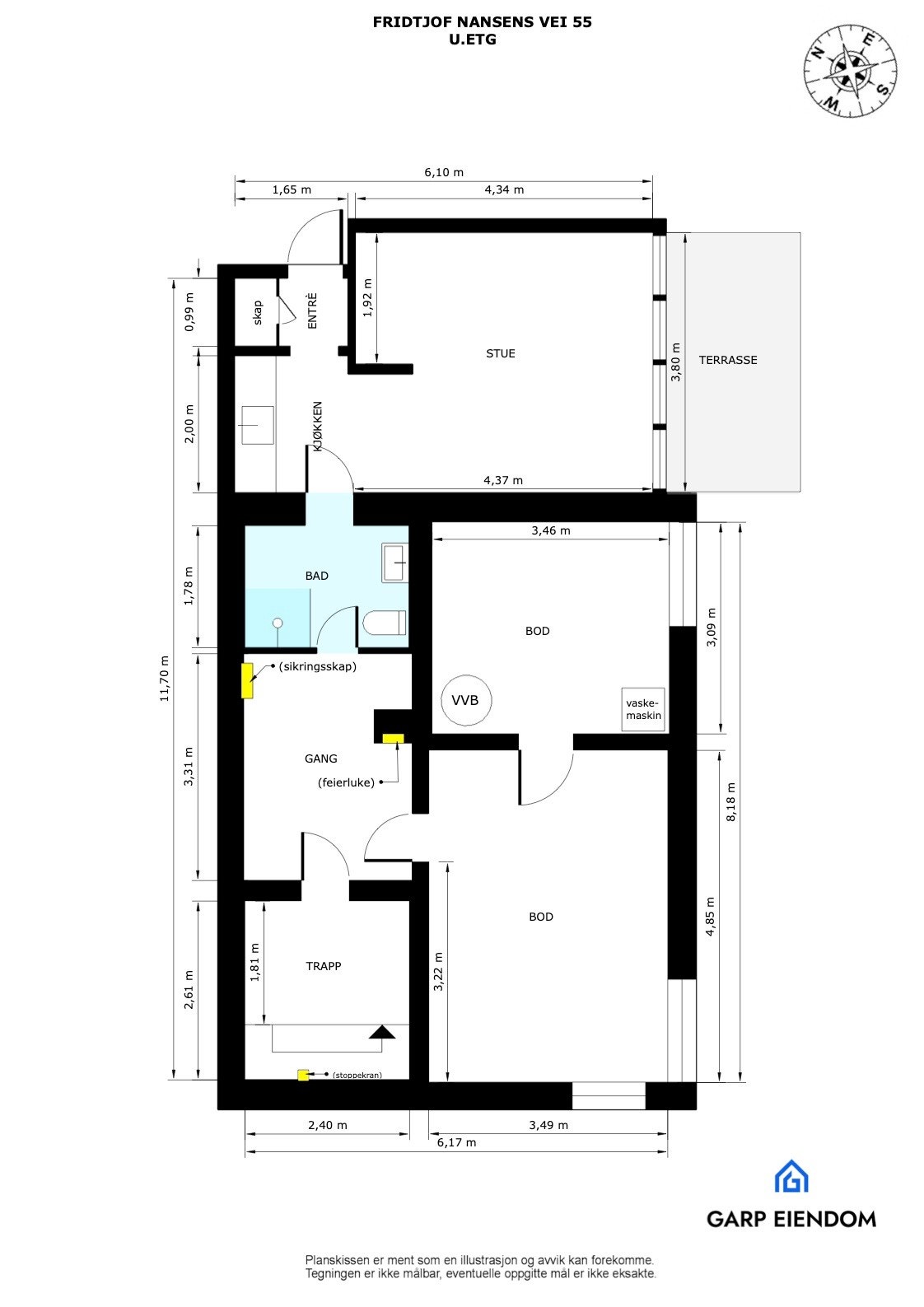 U.etg m/ del med egen inngang som har vært leiet ut Galleribilde