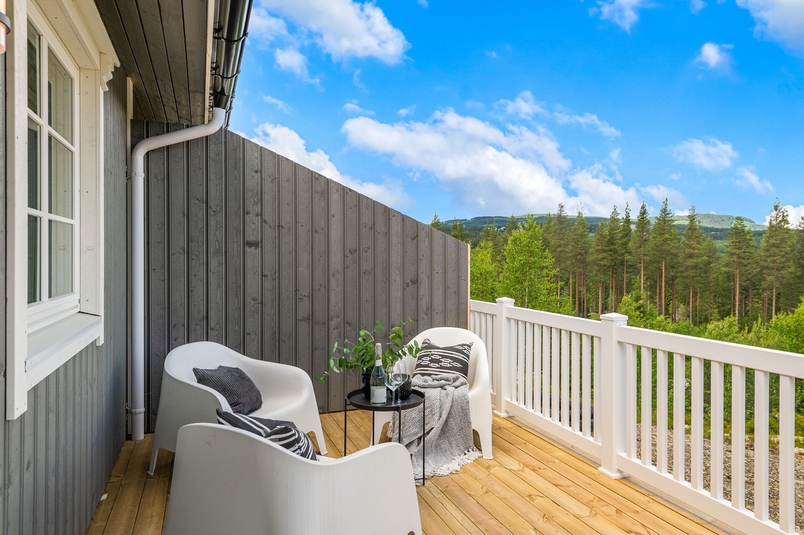 Grovplanert hage som er klart for opparbeidelse av plen. Tomten grenser til naturtomt Galleribilde