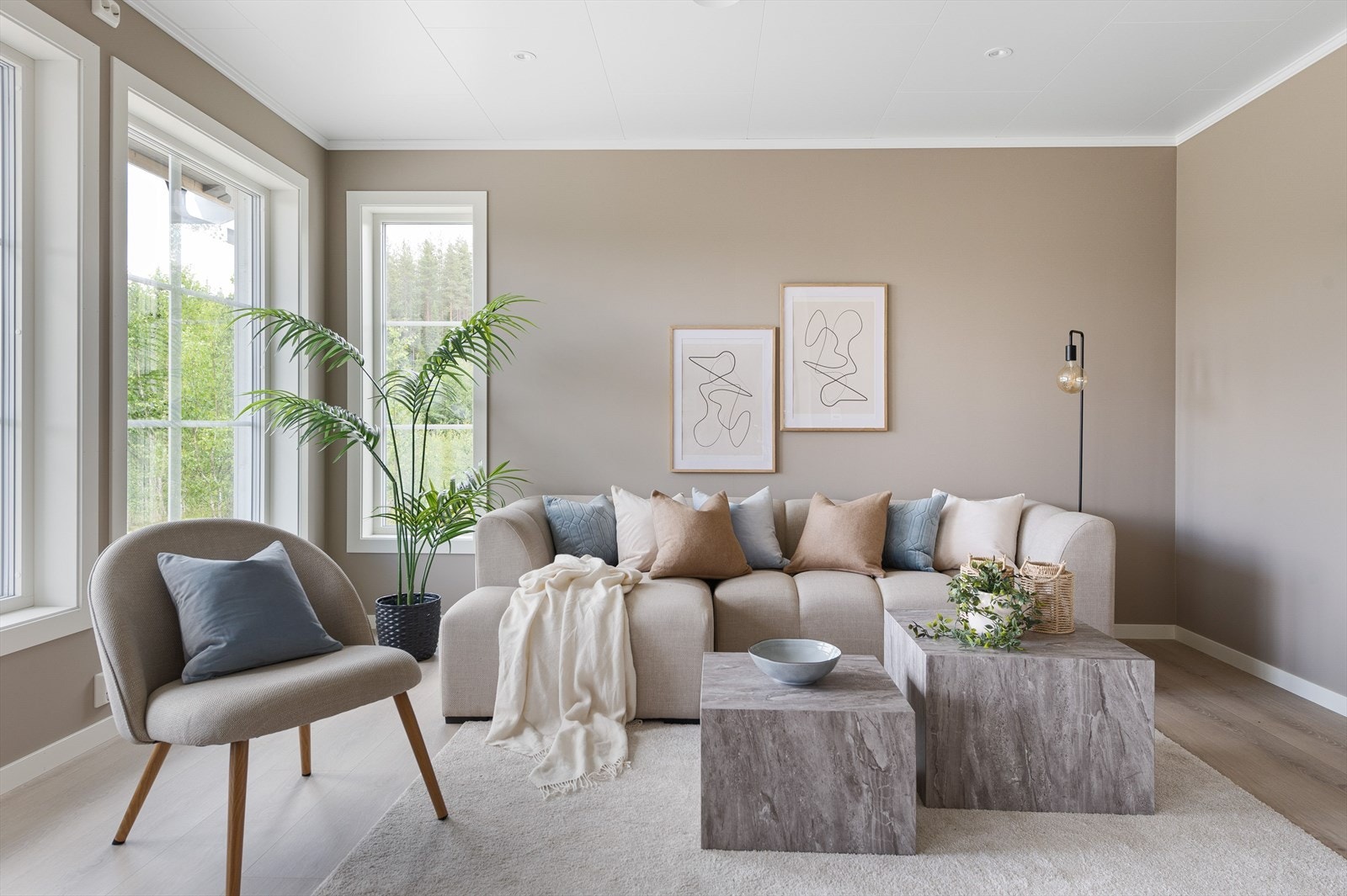 Koselig krok i stuen. Galleribilde