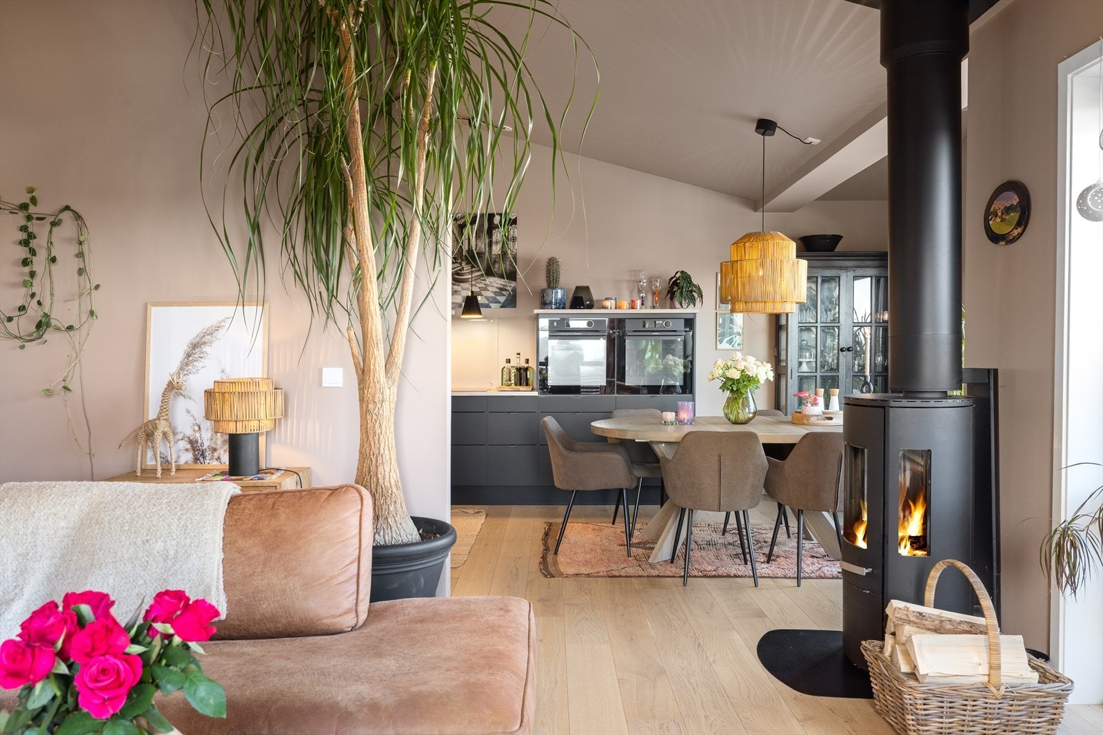 Den moderne peisen sikrer behagelig varme og bidrar til hyggelig stemning på kalde høst- og vinterkvelder. Galleribilde