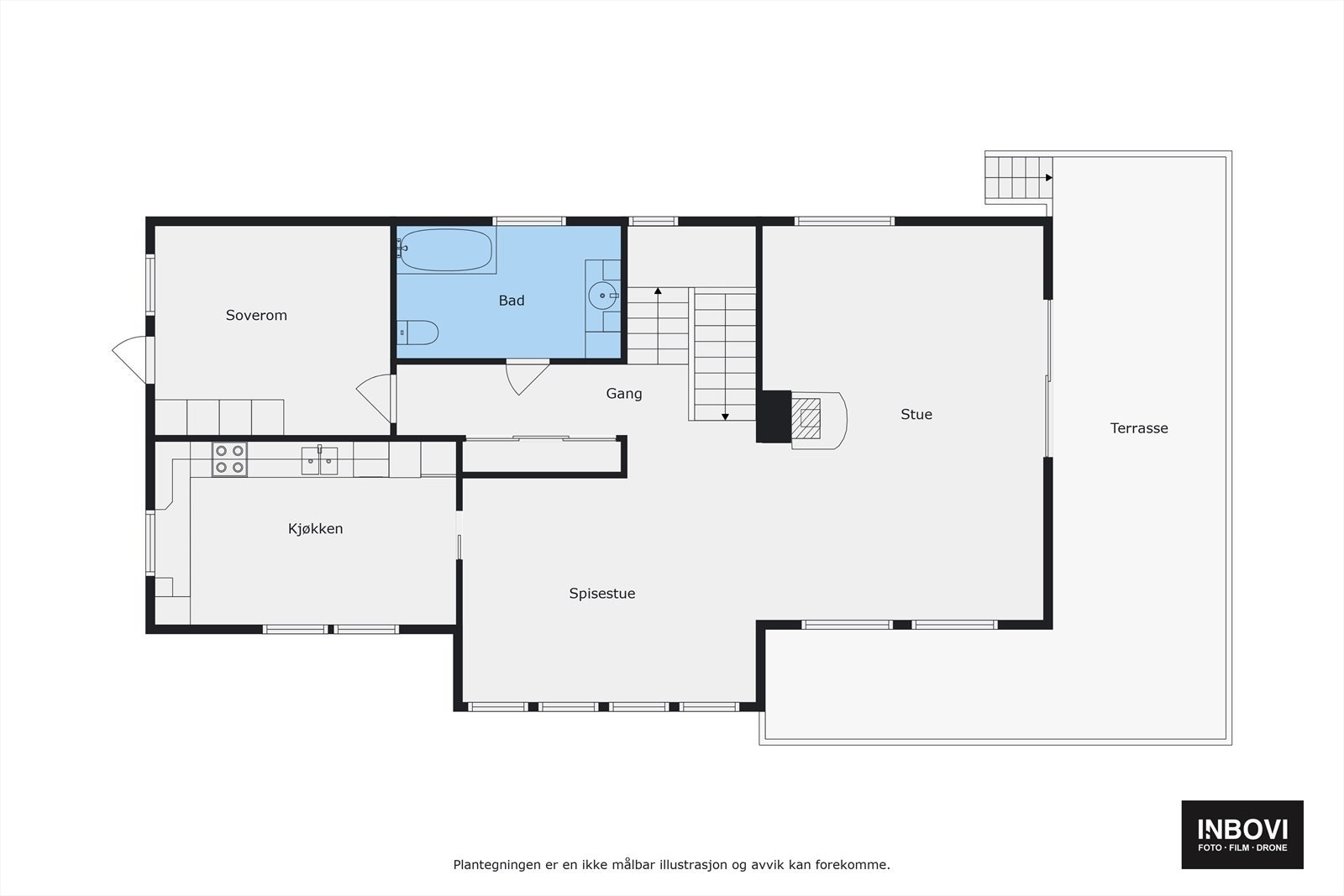 Plantegning 1. etasje Galleribilde