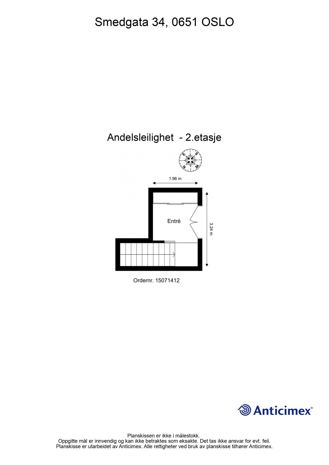 Plantegning, inngangsparti. Galleribilde